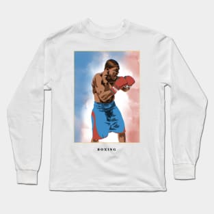 boxing art minimalist Long Sleeve T-Shirt